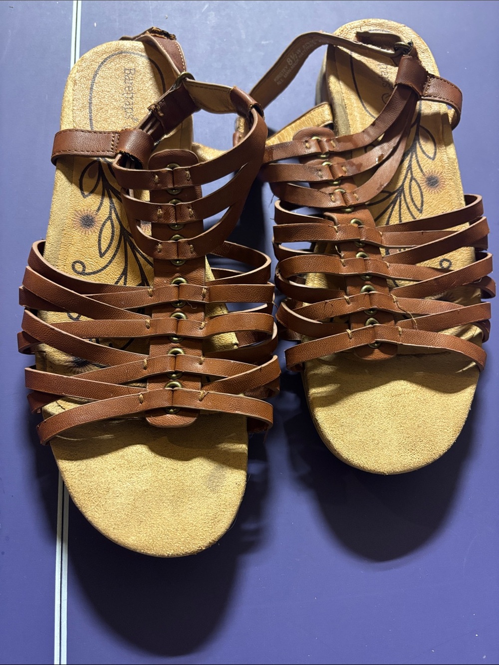 BareTraps Brown Multi-Strap Gladiator Sandals